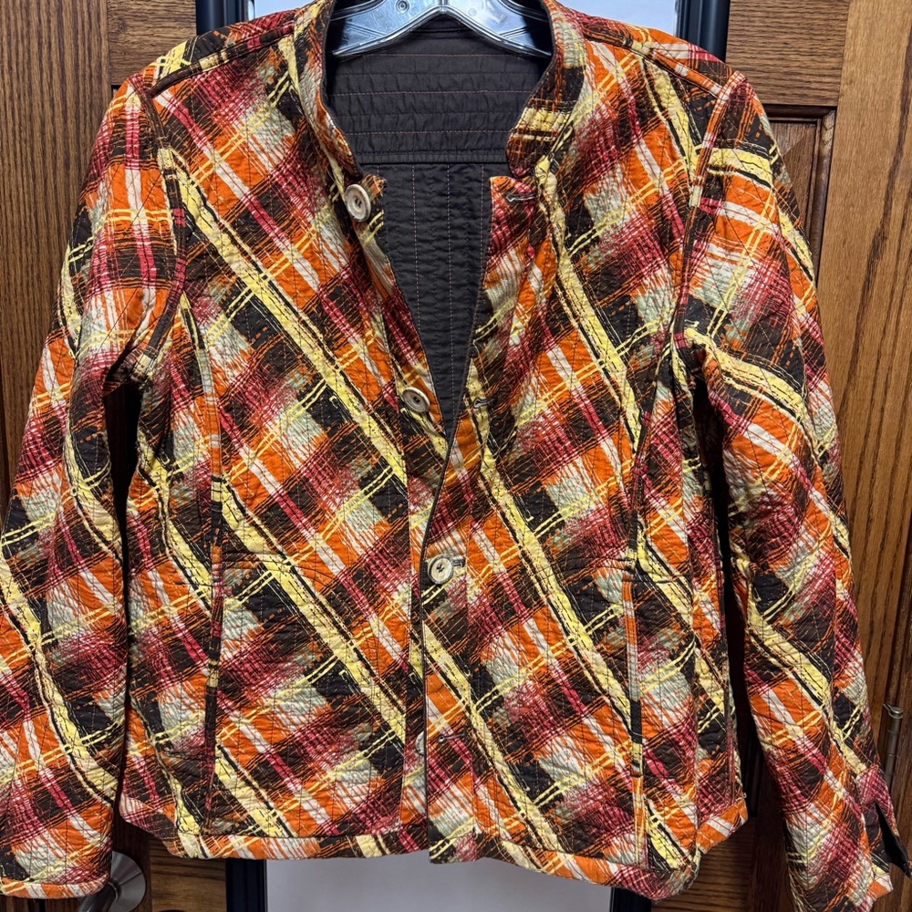 C&B Reversible Chocolate Brown quilted jacket